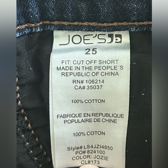 Joe’s Jeans Distressed Dark Denim Jean Shorts Size 25 NWOT - Picture 5 of 7